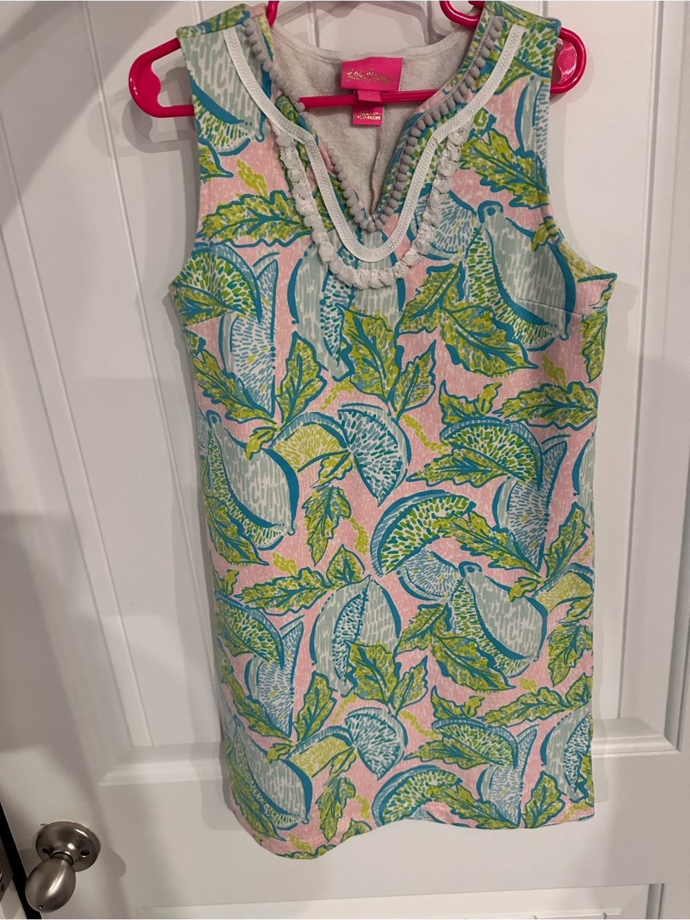 Girls Lilly Pulitzer Tropical Print Shift Dress -  8-10
